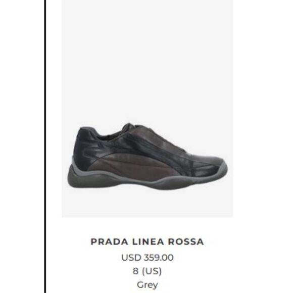 Prada 38 Linea Rossa Grey - Picture 1 of 8
